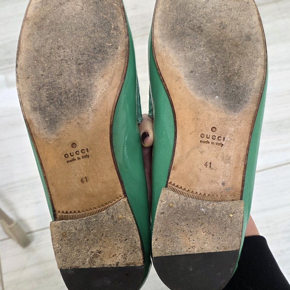Authentic Gucci Green Patent Leather Horsebit 1953 Loafer Size 41 - Picture 8 of 8